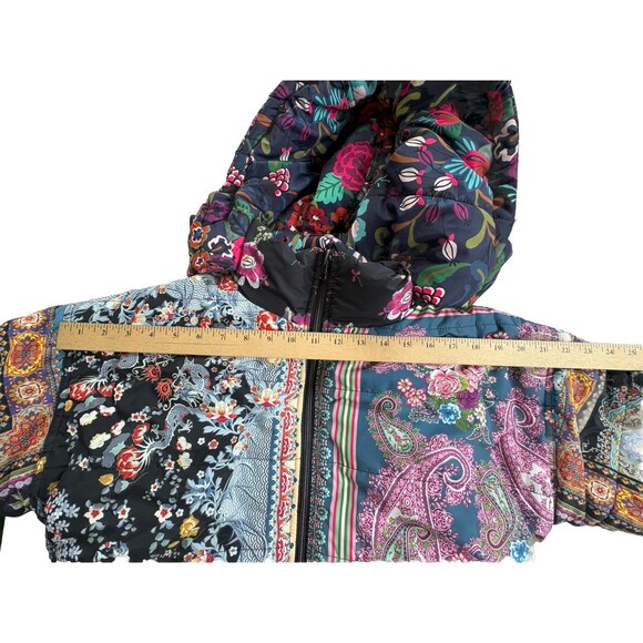 NWOT XS Johnny Was Mauri Puffer Zip Front Hooded Reversible Jacket C40223 $435 - Picture 12 of 16